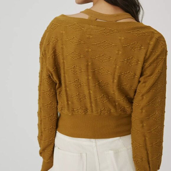 NWT Gemini said By Anthropologie Pointelle Wrap Sweater Set - Picture 3 of 9